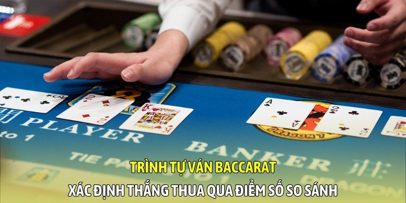 Trình tự ván Baccarat xác định thắng thua qua điểm số so sánh
