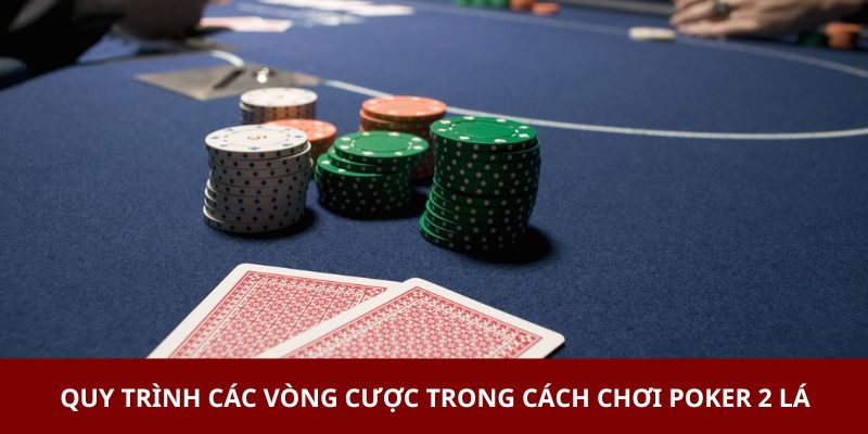 Quy trình các vòng cược trong cách chơi Poker 2 lá