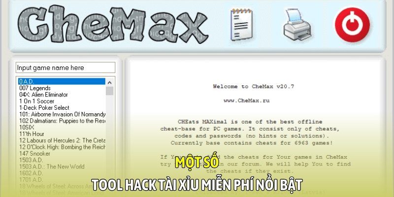 Một số tool hack tài xỉu miễn phí nổi bật